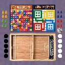 ZTKB26 Wooden Board Game Set – Ludo, Snakes & Ladders, and Desktop Football (3-in-1)
