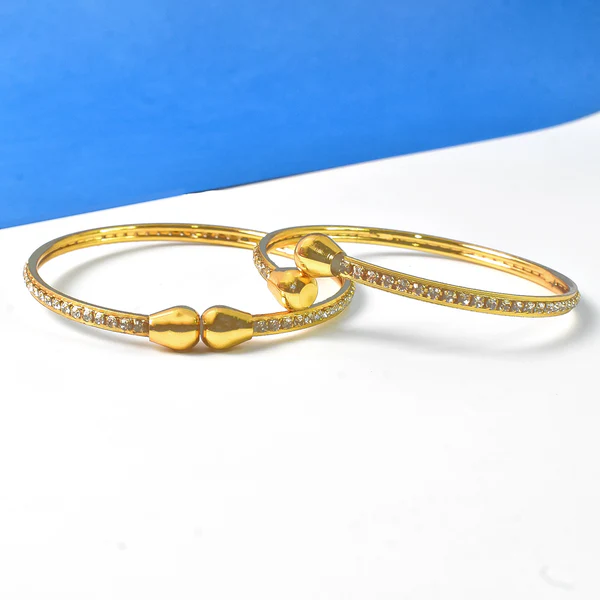 ZTJ74 Premium Golden Bangles (1 Pair)