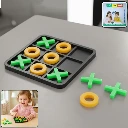 ZTKB30 Classic Tic Tac Toe Board Game for Kids with Interlocking X & O Pieces for Indoor Play 1 Set
