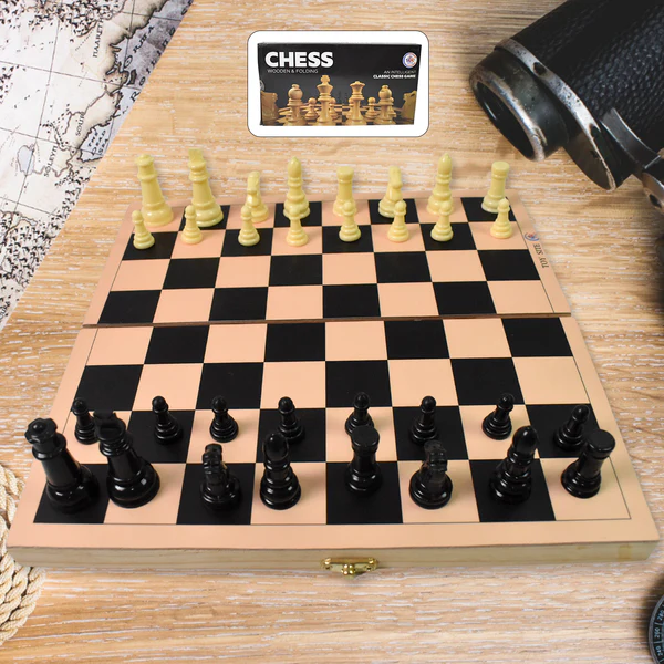 ZTKB33 Folding Wooden Chess Board Set (30 × 30 Cm / 1 Set)