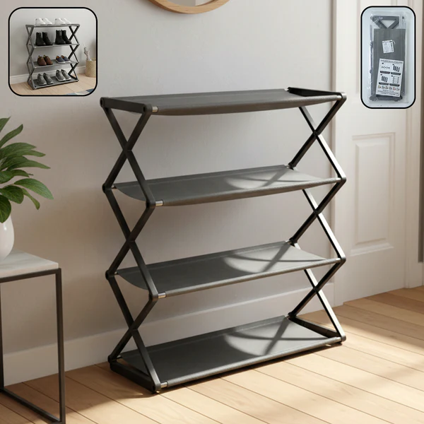ZTH125 Foldable 4 Layer  Shoe Rack Organizer (1Pc)