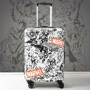 ZTH127 Novex Marvel Avenger Kids Trolley Bags for Travel Polycarbonate Luggage /Suitcase with 4 Wheel (Black,22 Inch)