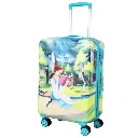 ZTH129 Novex Disney Princess Green Travelling Kids Trolley Bags for Girls Luggage 4 Wheels ( Green/18Inch)