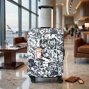 ZTH132 Novex Marvel Avenger Squre Kids Polycarbonate Trolley Bags for Travel Luggage with 4 Wheel (Black, 18 Inch)