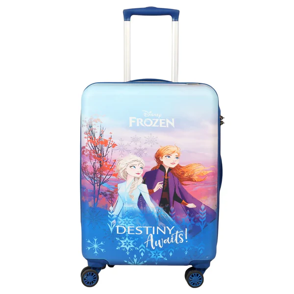 ZTH139 NOVEX Disney Frozen Sky Blue Travelling Kids Trolley Bags for Girls Luggage 4 Wheels ( Blue /18 Inch)
