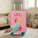 ZTH141 Novex Disney Princess Pink Travelling Kids Trolley Bags for Girls Luggage 4 Wheels ( Blue/18 Inch)