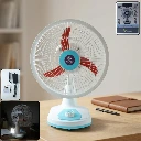 ZTHS4 OMEGA 12V Rechargeable Table Fan with LED Light (1 Pc)