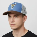 ZTHS5 Stylish Blue Adjustable Cap with Bull Embroidery Breathable Casual Outdoor Fashion Cap for Men & Women