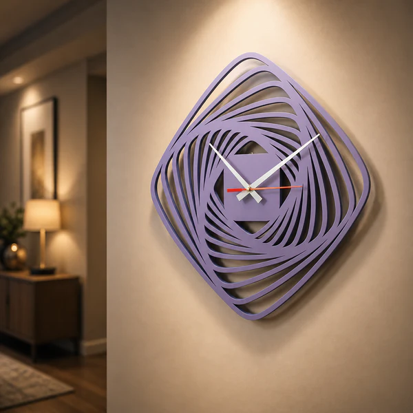 ZTH163 Modern Abstract Vortex Wall Clock For Living Room, Bedroom & Office