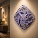 ZTH163 Modern Abstract Vortex Wall Clock For Living Room, Bedroom & Office