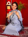 ZTF3 Tibra Attire Women Cotton Blend Kurti Pant Dupatta Set || Grey Color