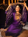 ZTF9 Tibra Attire Women Cotton Blend Kurti Pant Dupatta Set || Wine Color
