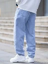 ZTF12 Men’s Light Blue Baggy Fit Denim Jeans – Casual Streetwear Style