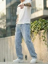 ZTF13 Men’s Light Wash Straight Fit Denim Jeans – Casual Everyday Wear