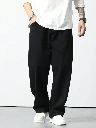 ZTF17 Men’s Black Loose Fit Casual Pants – Trendy Streetwear Style