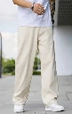 ZTF18 Men’s Off White Loose Fit Casual Pants – Modern Streetwear Style