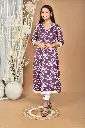 ZT4 Women's Premium Quality Pure Cotton Gown Kurti.
