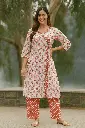 ZT10 Women's Premium Quality Pure Cotton Kurti With Pant Set