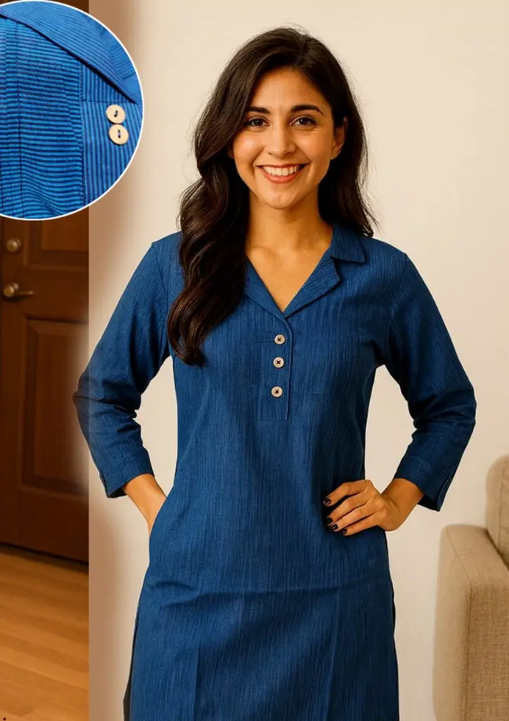 ZT12 Women's Premium Quality Pure Cotton Kurti.