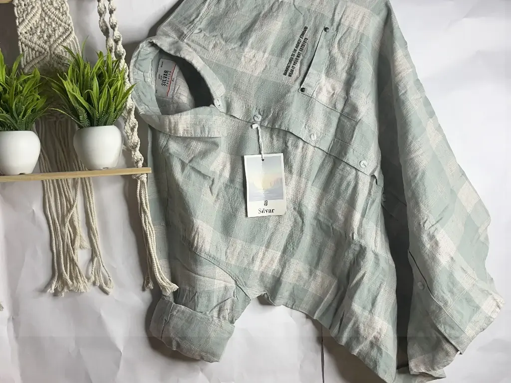 ZT5 Men's Checked Slim Fit Shirt with Patch Pocket (M)