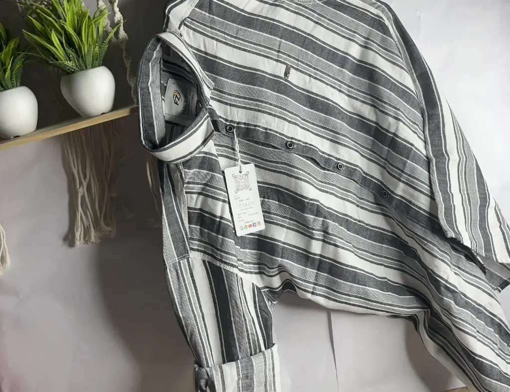 ZT16 Men's Checks Spread Collar Slim Fit Cotton Casual Shirt. (M)