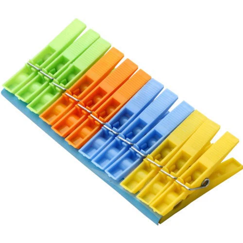 ZTH1 Multipurpose 12 Pcs Cloth Clips (Multicolour) 
