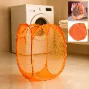 ZTH5 Foldable Pop-Up Mesh Laundry Basket Hamper (1 Pc) 