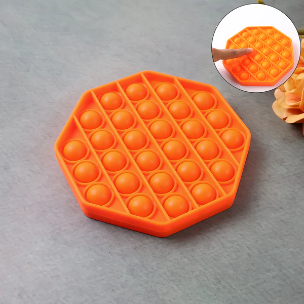 ZTKB2 Premium Hexagon Shape Silicone Pop It Fidget Toy (1Pc) 