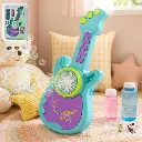 ZTKB16 Electric Automatic Guitar-Shaped Bubble Machine Set.