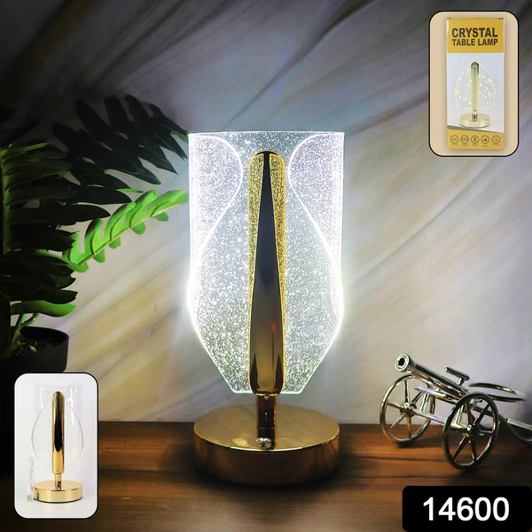ZTC2 Luxury Crystal Table Lamp with USB Charging (1Pc)