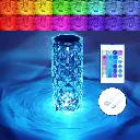 ZTC5 Crystal Touch Night Light for Bedroom Decor (16 Colors, Remote, USB)