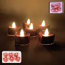 ZTC13 Heart Shape LED Flameless Decorative Candles (6Pc / Set)