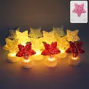 ZTC15 Star Shape Decorative LED Tealight Candles (12Pc & With 4 Colors)