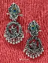 ZTJ5 Silver Peacock Earrings