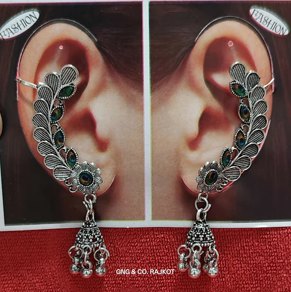 ZTJ8 Silver Jhumka Earings