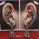 ZTJ8 Silver Jhumka Earings
