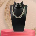 ZTJ9 Celestial Elegance White and Sky Blue Diamond Necklace