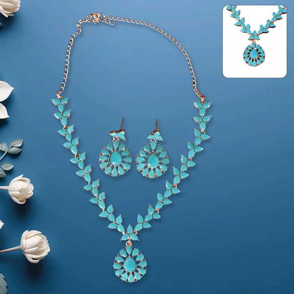 ZTJ10 Sky Blue Elegance Necklace Set