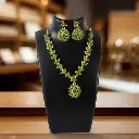 ZTJ17 Green Diamond Necklace Set