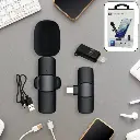 ZTE8 Intelligent Single Noise Cancelling Live Streaming Clip on Microphone for Type-C & for iPhone
