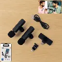 ZTE9 Intelligent Dual Noise Cancelling Live Streaming Clip on Microphone for Type-C & for iPhone