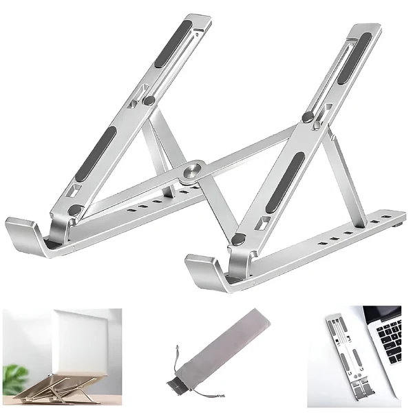 ZTE14 Premium Quality Foldable Height Adjustable Laptop Stand (1Pc)