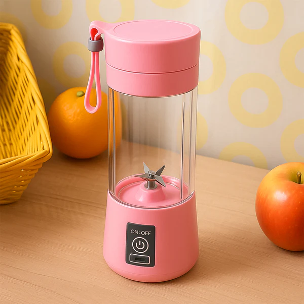 ZTK10 Portable USB Electric Juicer – 6-Blades Protein Shaker Blender Cup (380 ML)