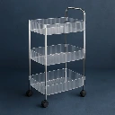 ZTH46 Apex Sapphire 3-Layer Multipurpose Storage Trolley with Wheels 