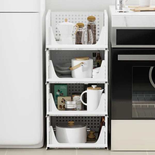 ZTH51 4 Layer Clothes Organizer Foldable Wardrobe Drawer Storage for Closet