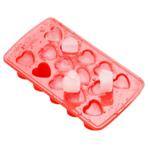 ZTK21 Heart Shape Ice Cube & Candy Tray – 14 Cavities (Multicolor, 1Pc)