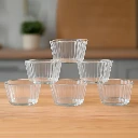 ZTK31 Premium Transparent Plastic Dessert Bowl Set – 6 Pieces