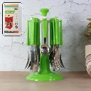 ZTK35 Stainless Steel Cutlery Set with Stand - (24 Pc)