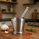 ZTK49 Heavy Duty Stainless Steel Mortar Pestle Set for Kitchen, Khalbatta Set (2Pc Set)