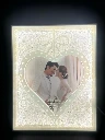 ZTSG4 Personalized LED Photo Frame with Heart Design and Sparkling Crystal Border – Romantic Light